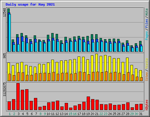 Daily usage for May 2021