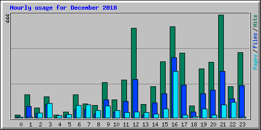 Hourly usage for December 2018