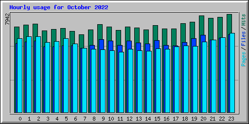 Hourly usage for October 2022