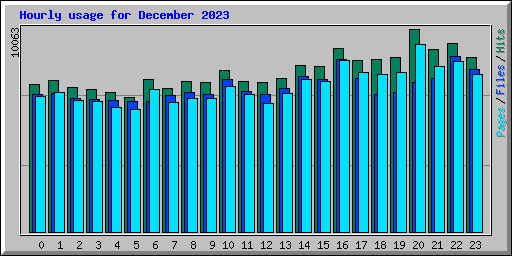 Hourly usage for December 2023