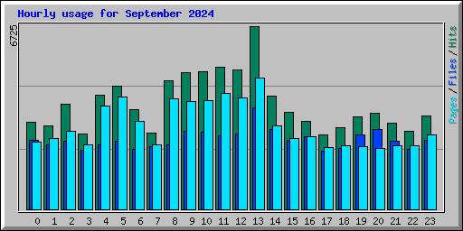 Hourly usage for September 2024