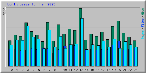 Hourly usage for May 2025